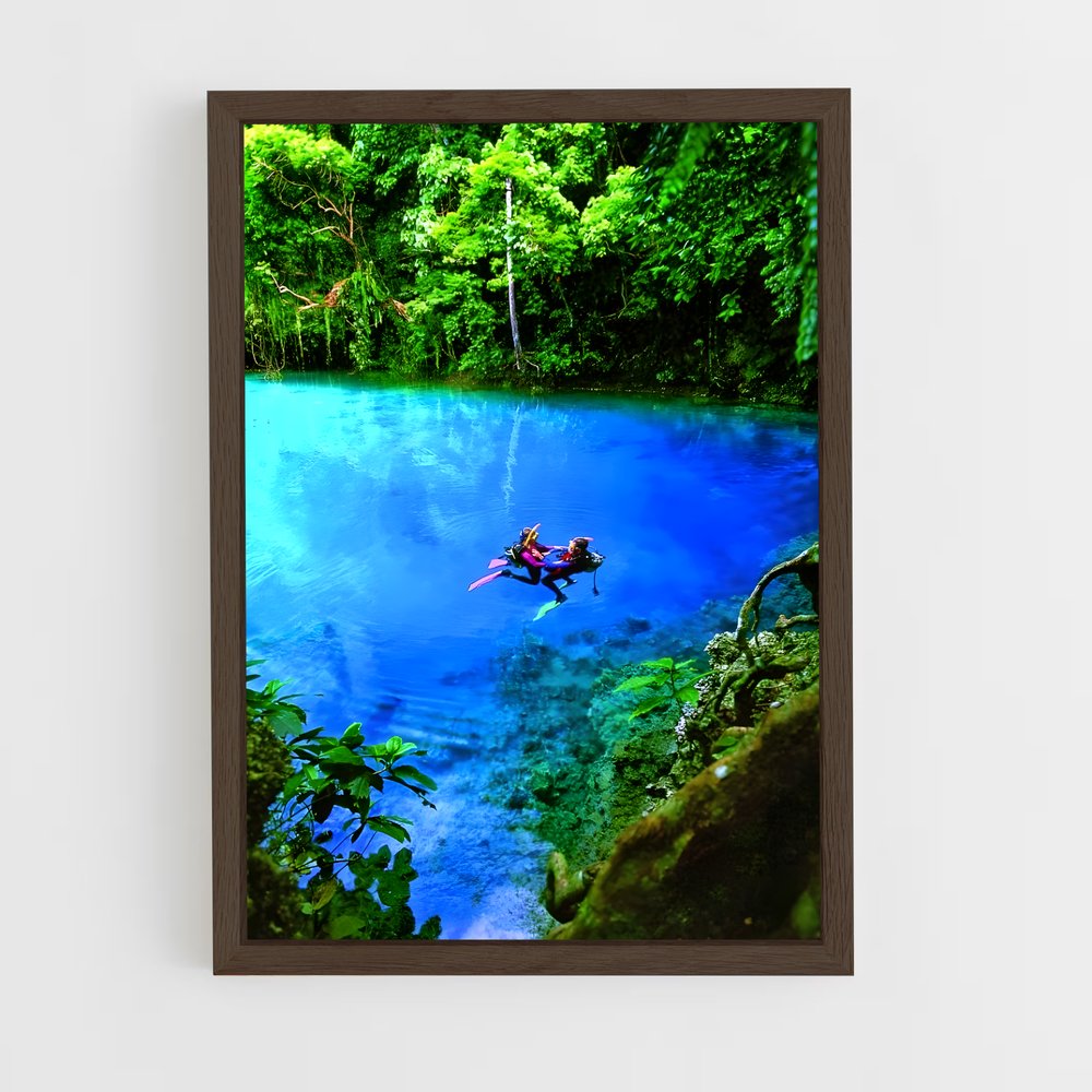 Poster Oasis Azur – affiche Plongée en apnée (vue 5)